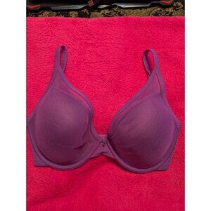 ThirdLove 24/7 Classic Mesh Plunge Underwire Bra Orchid Purple Size 32F Comfort